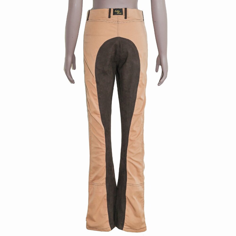 Tan Western Cotton Pants Trousers Rugged Workwear Cowboy Casual Everyday Pants - Picture 3 of 4